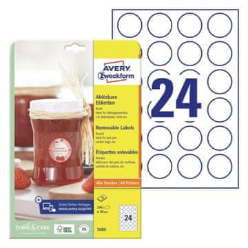 Avery Zweckform 5080 etikete, okrogle, 40 mm