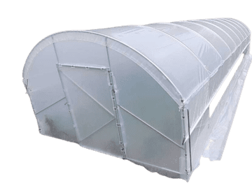 TopRastlinjaki Rastlinjak Hobby TUNEL - STRANSKO ODPIRANJE in Z VIŠJO STRANSKO VIŠINO - širine 4.0 m