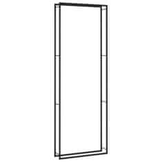 Vidaxl Stojalo za drva mat črno 110x28x312 cm jeklo