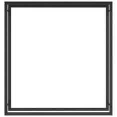 Vidaxl Stojalo za drva mat črno 110x28x116 cm jeklo