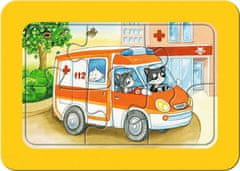 Ravensburger Moja prva uganka Reševalna vozila z živalmi za volanom 3x6 kosov