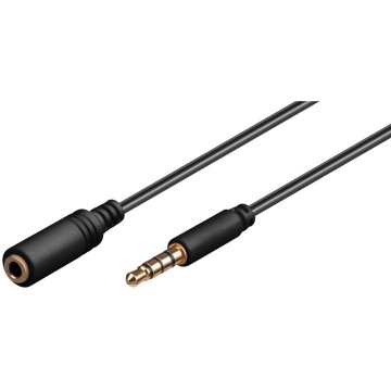 PremiumCord Jack 3,5 mm 4 pin M/F 2 m