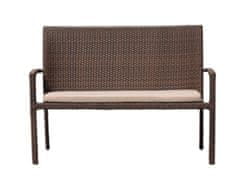 Domus Ventures DomusVentures vrtna ratan klop BRISBANE z aluminijastim ogrodjem 129×60×93 cm