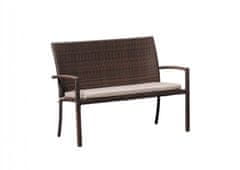 Domus Ventures DomusVentures vrtna ratan klop BRISBANE z aluminijastim ogrodjem 129×60×93 cm