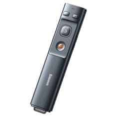 BASEUS Orange Dot večnamenski daljinski upravljalnik za predstavitve, z laserskim kazalcem (siv)
