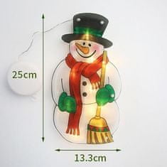 Volino Božični LED obesek za na steklo VP-EL Snowman