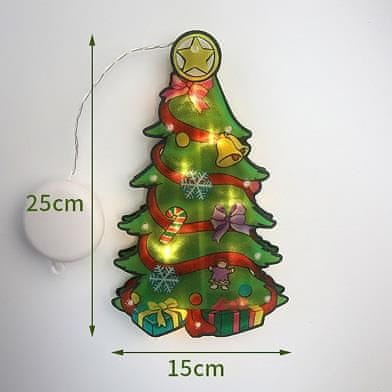 Volino Božični LED obesek za na steklo VP-EL Christmas tree