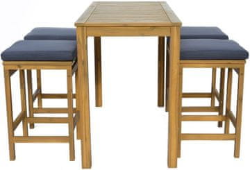 Rojaplast COLIN Komplet barskega pohištva iz akacije v barvi Teak