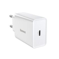 BASEUS Baseus Speed Mini hitri polnilec, USB-C, PD, 3A, 20W (bela)