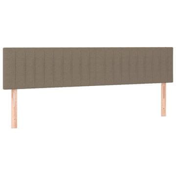 Vidaxl Posteljno vzglavje taupe 200x5x78/88 cm blago