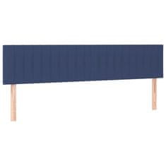 Vidaxl Posteljno vzglavje 2 kosa modro 80x5x78/88 cm blago