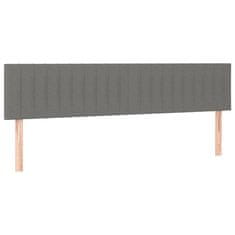 Vidaxl Posteljno vzglavje 2 kosa temno siv 80x5x78/88 cm blago