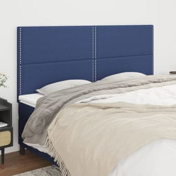 Vidaxl vidaXL Vzglavja za posteljo, 4 kosi, modra, 100x5x78/88 cm, blago