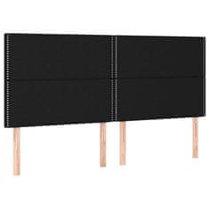 Greatstore Box spring postelja z vzmetnico črna 160x200 cm blago