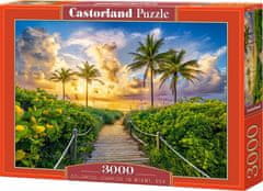 Castorland Puzzle Sončni zahod v Miamiju, ZDA 3000 kosov