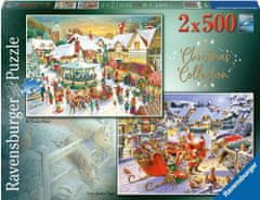 Ravensburger Puzzle božična zbirka št.1, 2x500 kosov