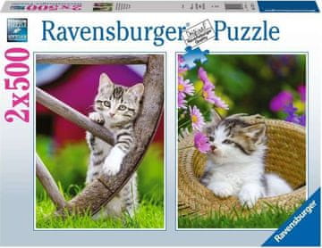 Ravensburger Puzzle Mačke na podeželju 2x500 kosov