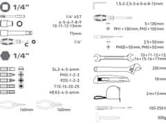 Extol Craft Komplet orodij 59ks, 1/4", CrV