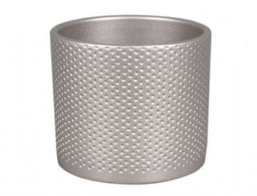 NOHEL GARDEN Pokrov za cvetlični lonec ZEUS DOTS CHRISTMAS keramični sijajni d15cm