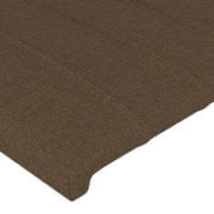 Vidaxl Posteljno vzglavje 2 kosa temno rjavo 100x5x78/88 cm blago