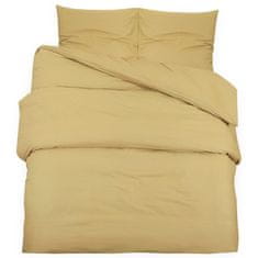 Vidaxl Posteljnina taupe 155x220 cm bombaž