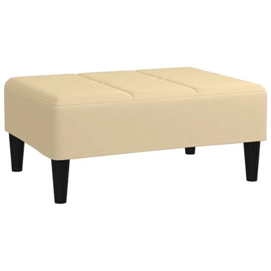 Vidaxl Stolček za noge krem 78x56x32 cm žamet