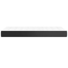 Vidaxl Vzmetnica z žepkasto vzmetjo črna 80x200x20 cm umetno usnje