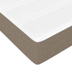 Vidaxl Box spring postelja z vzmetnico taupe 100x200 cm blago