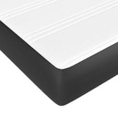 Vidaxl Vzmetnica z žepkasto vzmetjo črna 80x200x20 cm umetno usnje