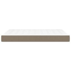 Vidaxl vidaXL Vzmetnica z žepkastimi vzmetmi, sivo-rjava, 140x200x20 cm, blago