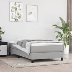 shumee vidaXL Otroška vzmetnica z žepkasto vzmetjo svetlo siva 80x160cm blago