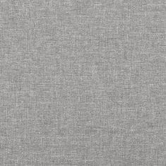 Vidaxl Posteljno vzglavje 2 kosa svetlo sivo 72x5x78/88 cm blago