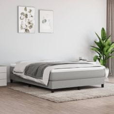 Vidaxl Vzmetnica z žepkasto vzmetjo svetlo siva 140x190x20 cm blago