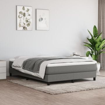 Vidaxl vidaXL Vzmetnica z žepkastimi vzmetmi, temno siva, 140x200x20 cm, blago