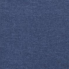 Greatstore Vzmetnica z žepkasto vzmetjo modra 90x200x20 cm blago