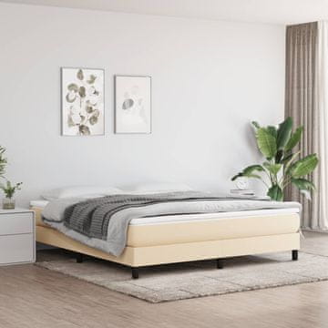 Vidaxl vidaXL Vzmetnica z žepkastimi vzmetmi, kremna, 180x200x20 cm, blago