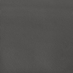 Vidaxl Vzmetnica z žepkasto vzmetjo siva 180x200x20 cm umetno usnje