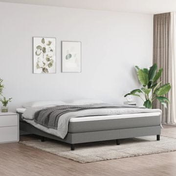 Vidaxl vidaXL Vzmetnica z žepkastimi vzmetmi, temno siva, 180x200x20 cm, blago