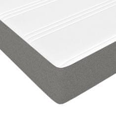 Vidaxl Box spring postelja z vzmetnico temno siva 180x200 cm blago