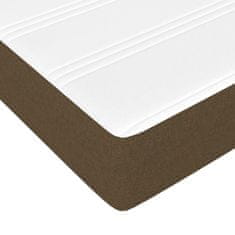 Vidaxl Box spring postelja z vzmetnico temno rjava 180x200 cm blago