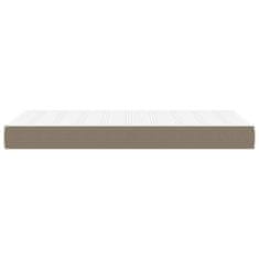Vidaxl Vzmetnica z žepkasto vzmetjo taupe 100x200x20 cm blago