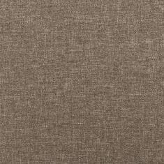 Greatstore Box spring postelja z vzmetnico taupe 120x190 cm blago