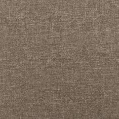 Vidaxl Vzmetnica z žepkasto vzmetjo taupe 120x200x20 cm blago