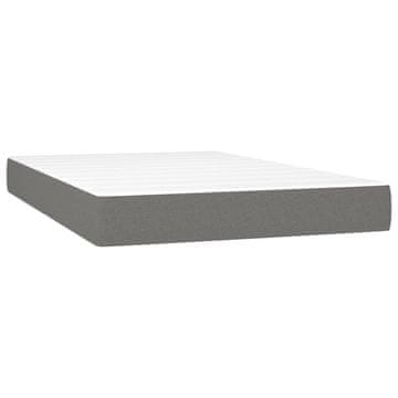 Vidaxl Vzmetnica z žepkasto vzmetjo temno siva 120x200x20 cm blago