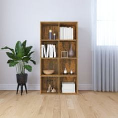 Vidaxl Knjižna omara/komoda dimljen hrast 66x30x130 cm inženirski les