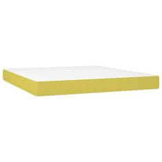 Vidaxl Vzmetnica z žepkasto vzmetjo zelen 160x200x20 cm blago