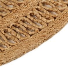 Vidaxl Preproga iz pletene jute 150 cm okrogla