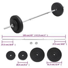 Vidaxl Komplet uteži 30 kg