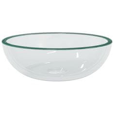 Vidaxl Umivalnik kaljeno steklo 35x12 cm prozoren