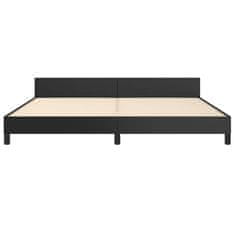 Vidaxl Posteljni okvir z vzglavjem črn 200x200 cm umetno usnje
